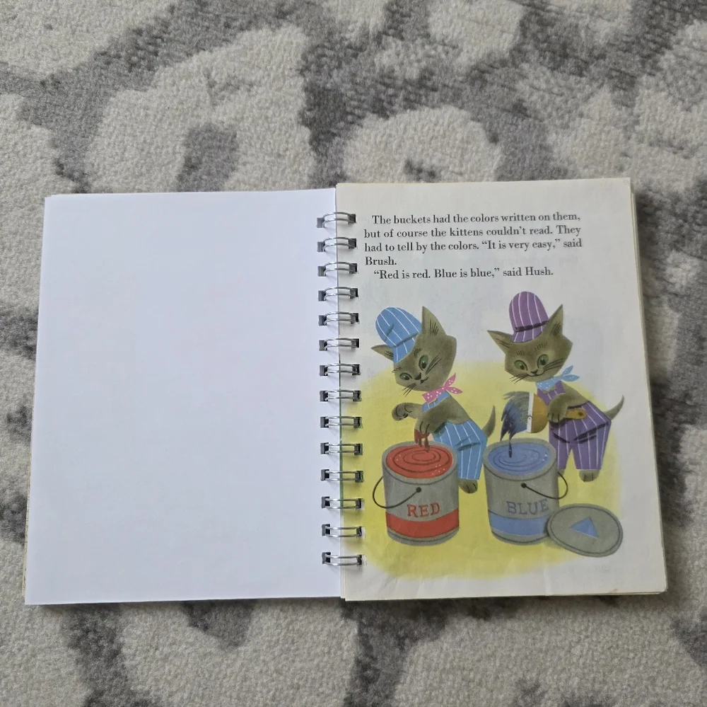 A Little Golden Book THE COLOR KITTEN Handmade Journal + Original Book